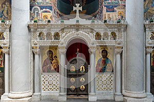 Orthodox church iconostasis templon