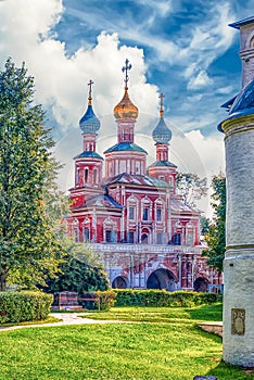 Orthodox church inside Novodevichy convent, iconic landmark in M