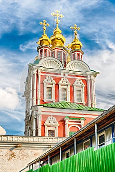 Orthodox church inside Novodevichy convent, iconic landmark in M