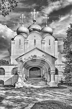 Orthodox church inside Novodevichy convent, iconic landmark in M