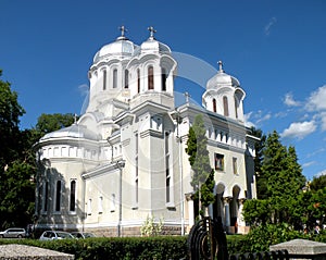 Orthodox church. Landscape in town Brasov (Kronstadt), in Transilvania.