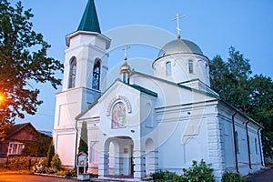 Orthodox church late summer evening. Belarus.