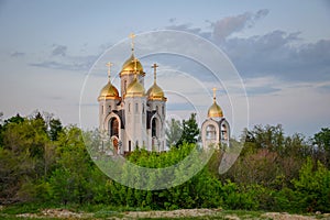 Orthodox church on the Mamayev Kurgan in Volgograd city