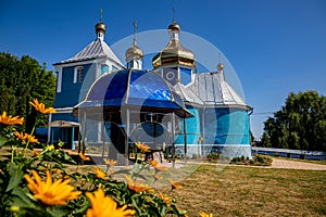 The Orthodox Church of the Moscow Patriarchate in the Ukrainian village