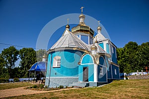 The Orthodox Church of the Moscow Patriarchate in the Ukrainian village