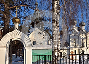 Orthodox Church in Novosibirsk in winter