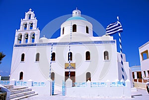 Orthodox church in Oia - Santorini