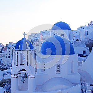 Orthodox church,Oia, Santorini island, Greece