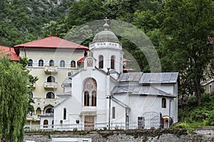 The orthodox church in the old area of the city Baile Herculane, Caras-Severin, Romania.