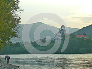 Orthodox church on the riverbank