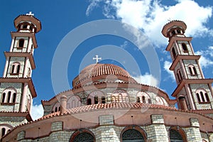 The orthodox church of Saint George in Korca, Albania.