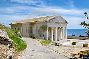 The orthodox church of Saint George in The Old Fortress of Corfu, Kerkyra Corfu Town, capital of Corfu island, Greece.
