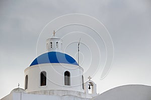 The orthodox church in Santorini