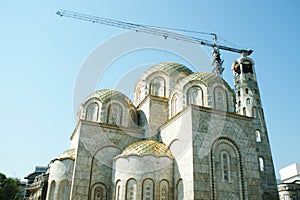 Orthodox church in Skopje, Macedonia under construction