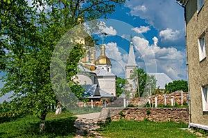 Orthodox Church of St. Nicholas and Roman Catholic St. Anthony of Padua Church in Strusiv, Ternopil region, Ukraine