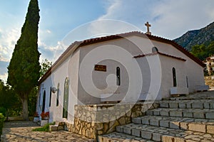 An Orthodox church in the town of Delphi, Greece
