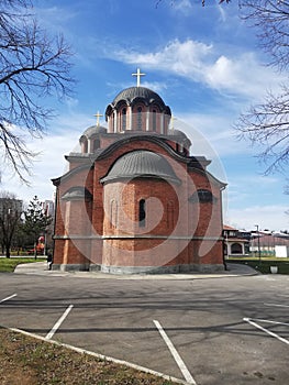 Orthodox Church of the Transfiguration of our Lord, Belgrade, Serbia. Vidikovac, Rakovica. Daily view. photo