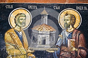 Orthodox church wall painting