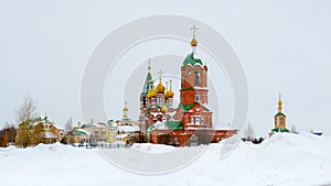 Orthodox Church in winter Russia