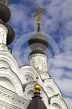 Orthodox crosses of the Trinity cathedral in Murom, Russia