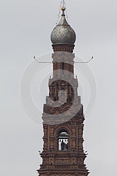 Orthodox dome - bell-tower of the Epiphany Cathedral in Kazan