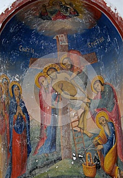 Orthodox fresco of Jesus