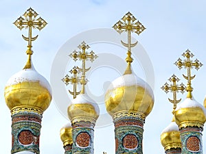 Orthodox golden crosses