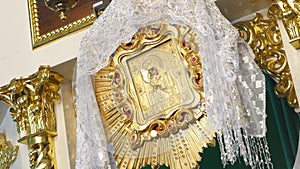 Orthodox Golden Iconostasis in the Orthodox Church