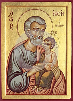 Orthodox icon of the Byzantine style Saint Joseph