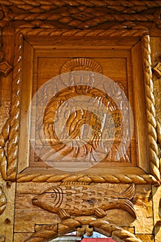 Orthodox icon carved in wood