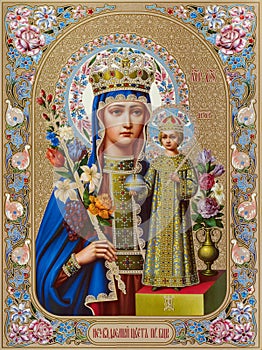 Orthodox icon of the Mother of God photo