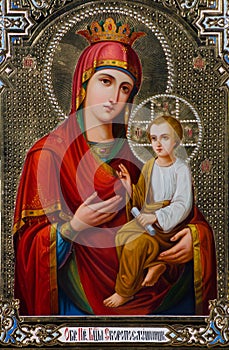 Orthodox icon of the Mother of God photo