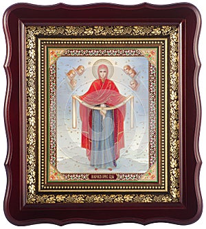 Orthodox icon of the Protection of the Holy Virgin