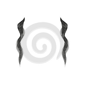 Orthodox Jewish payot black hair sidelocks or sideburns face swap photo mockup isolated on white background