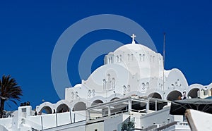 Orthodox Metropolitan Cathedral In Fira Santorini Greece