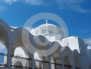 Orthodox Metropolitan Cathedral In Fira Santorini Greece