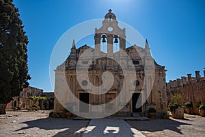 The orthodox monastery of Arkadi on the Greek island of Crete