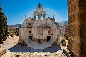 The orthodox monastery of Arkadi on the Greek island of Crete