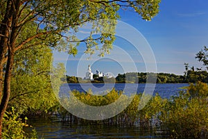 Orthodox monastery on the banks of the river