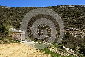 Orthodox monastery Saints Asomatos in Penteli, a mountain to the north of Athens at Greece