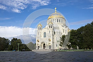 Orthodox Naval cathedral of St. Nicholas in Kronshtadt, Saint-petersburg Russia