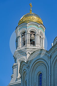 Orthodox Naval cathedral of St. Nicholas in Kronstadt, near Saint-Petersburg, Russia