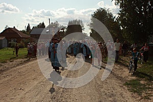 Orthodox religious procession in Melnikovo