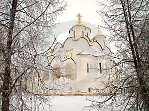 Orthodox Russia. Ancient cathedral in a Pokrovskiy