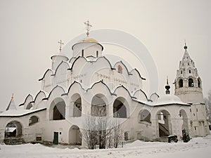 Orthodox Russia. Ancient cathedral in a Pokrovskiy