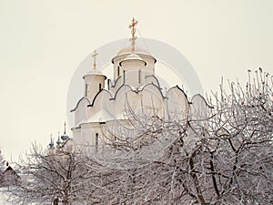 Orthodox Russia. Ancient cathedral in a Pokrovskiy