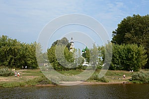 Orthodox women's monastery in Yaroslavl on the Volga left Bank.