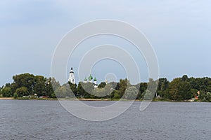 Orthodox women's monastery in Yaroslavl on the Volga left Bank.