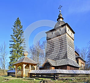 Orthodox  wooden church in Wolowiec, Low Beskid, Beskid Niski,  Poland