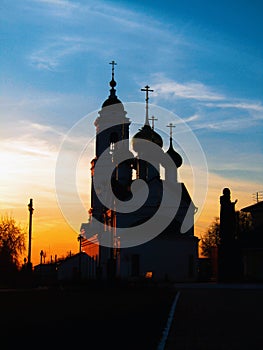 Orthodoxy church during sunset